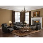 Unwella Recliner Sofa Black (5)