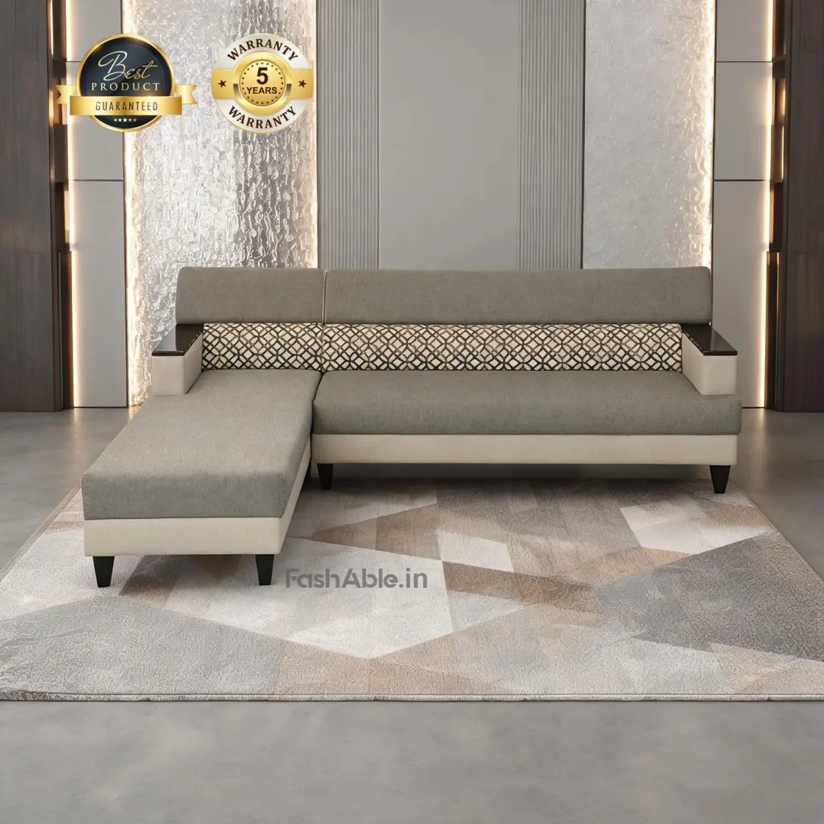 Fiorenzaq Light Gray with Beige