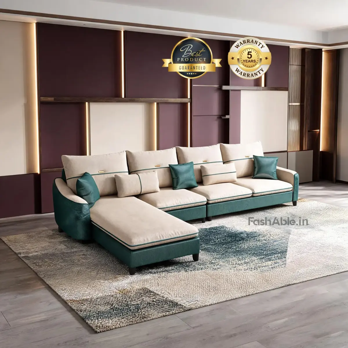 Jorvessan Dark Green with Beige