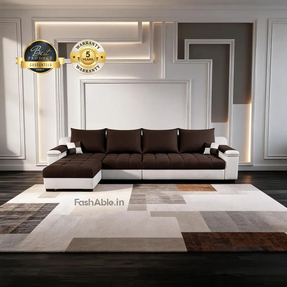 Praxelle Dark Brown with Cream